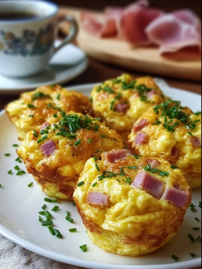 Rührei-Muffins mit Schinken frisch aus dem Ofen