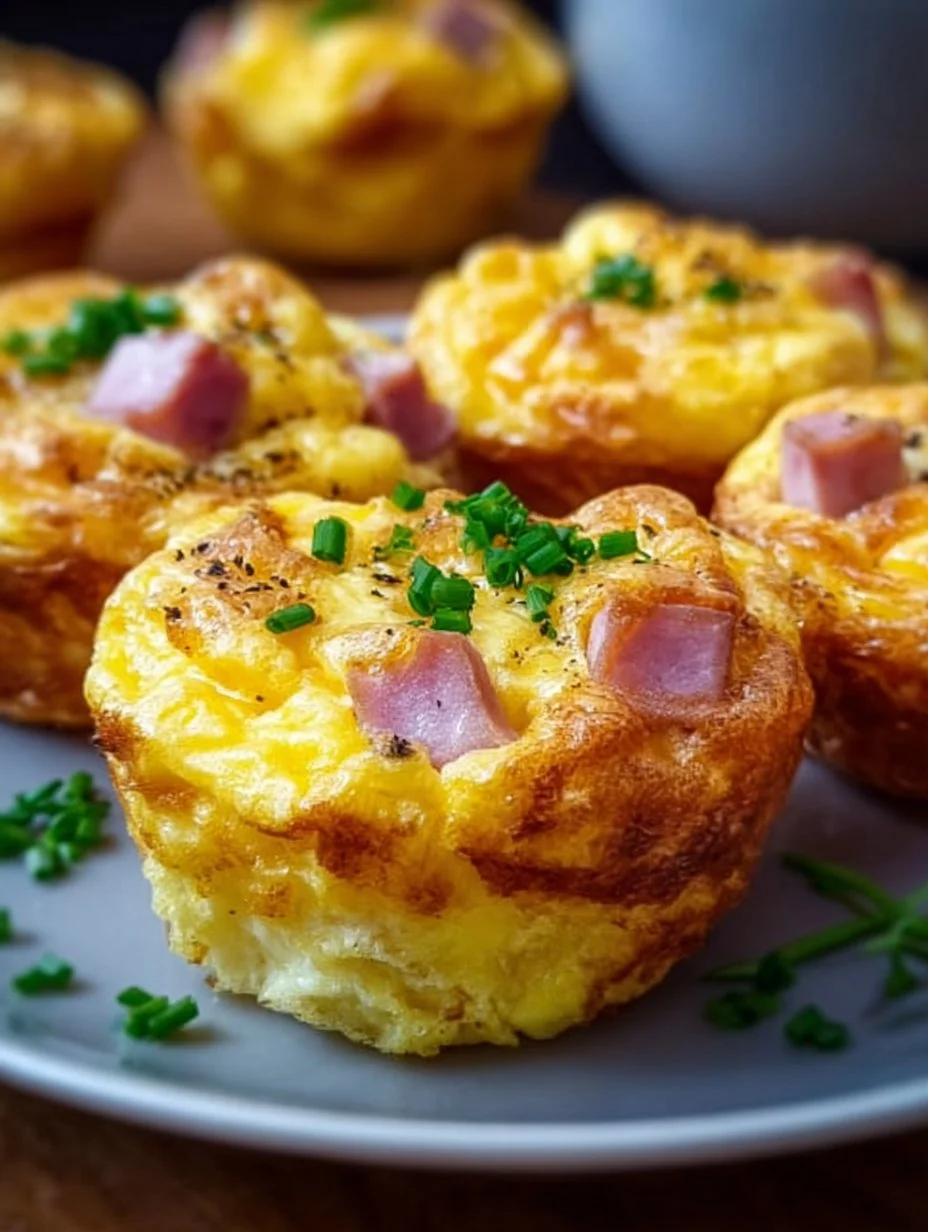 Rührei-Muffins mit Schinken