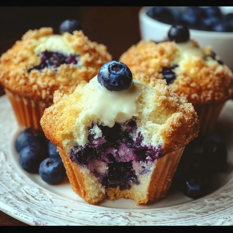 Saftige Blaubeer Muffins frisch aus dem Ofen auf einem Küchentisch.