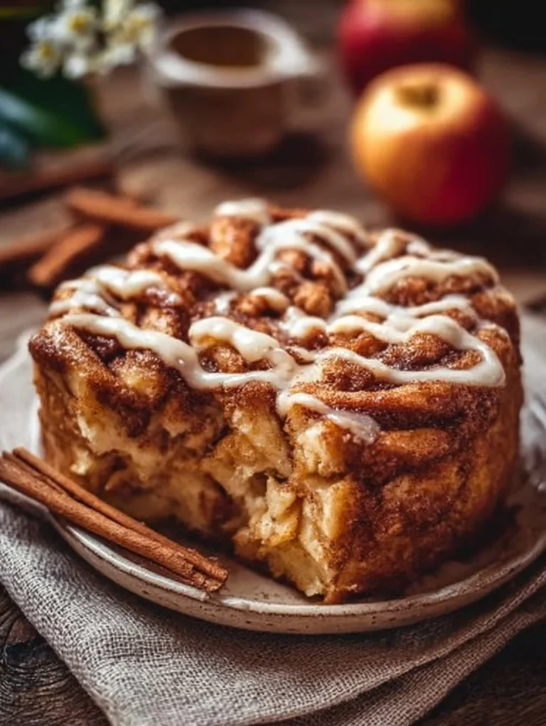 Saftiger Zimtschnecken Apfelkuchen mit Zimt und Äpfeln