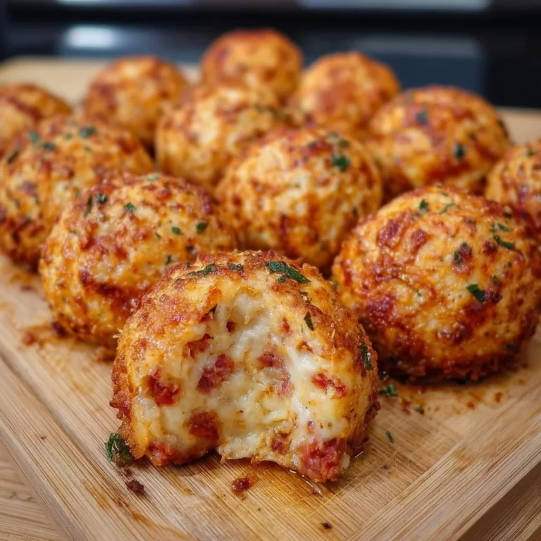Leckere Pizza Bällchen auf einem Teller, perfekt für Snacks oder Partys.