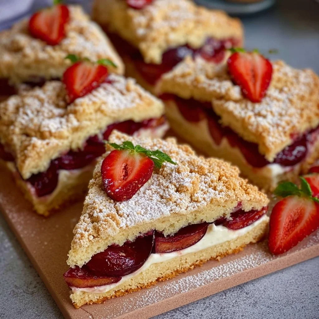 Zwetschgen Streuselkuchen mit Magerquark