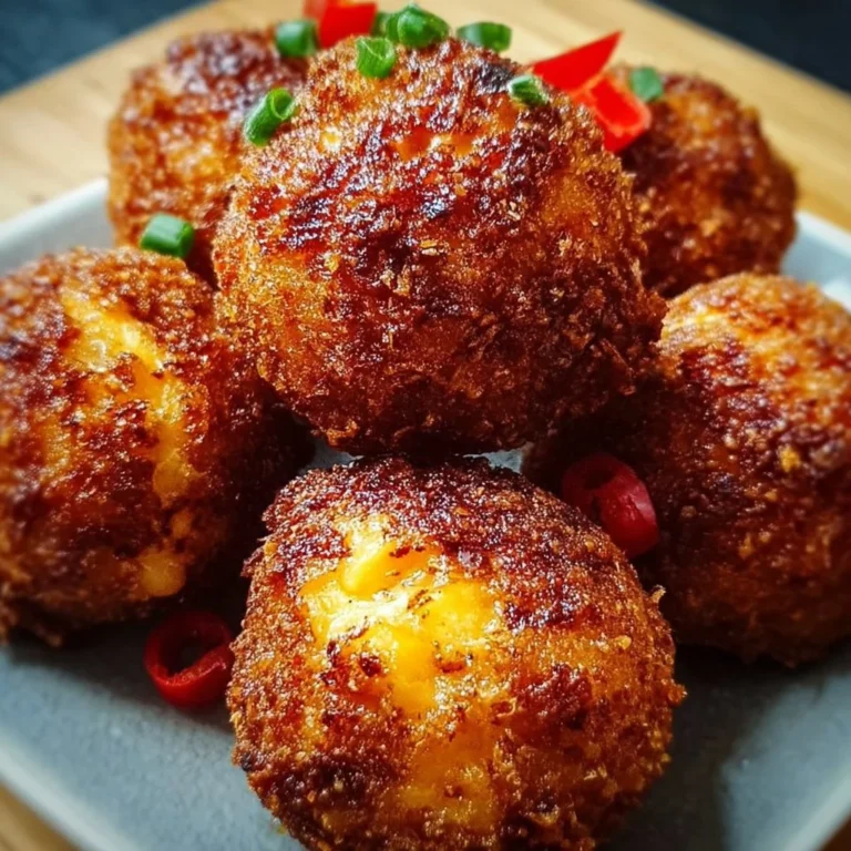 Chili-Käsebällchen Low Carb auf einem Teller serviert