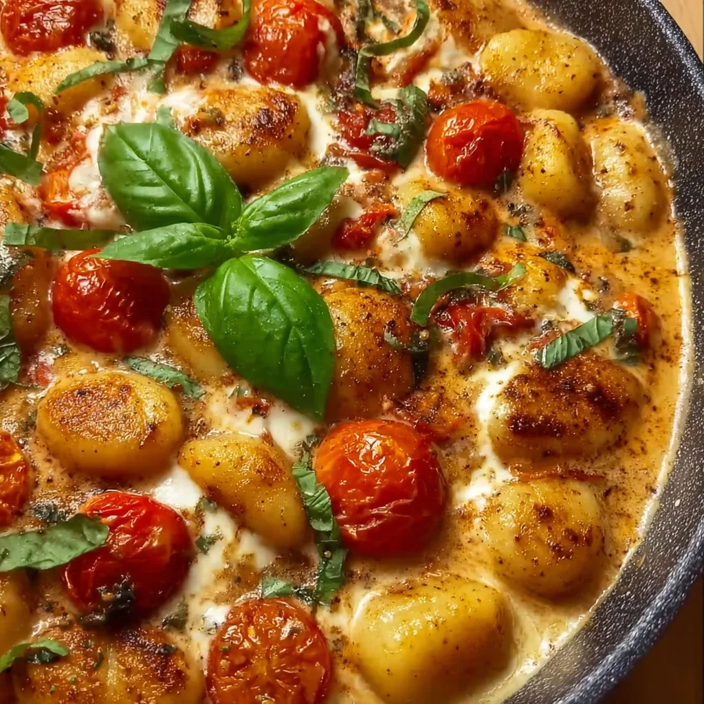 Cremige Gnocchi mit Tomate und Mozzarella