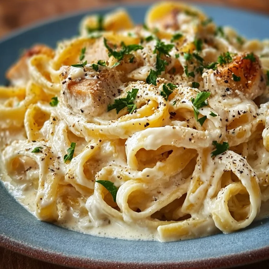 Cremige Hähnchen-Alfredo-Nudeln