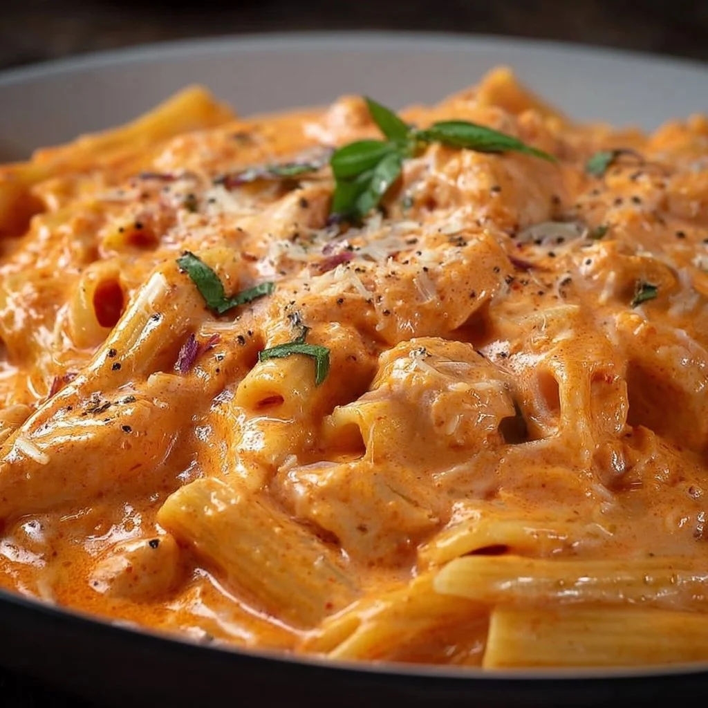Cremige Pasta mit Tomatensoße