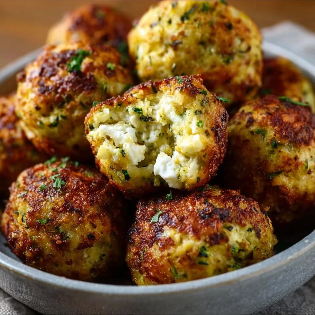 Crispy Zucchini-Feta-Balls from the Oven