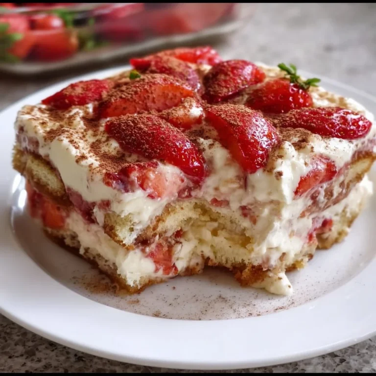Erdbeertiramisu eine einfache Rezept ohne Backen mit frischen Erdbeeren
