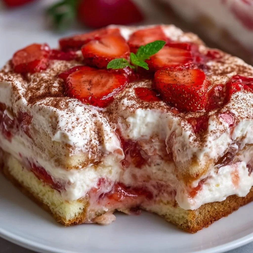 Erdbeertiramisu – einfach & ohne Backen