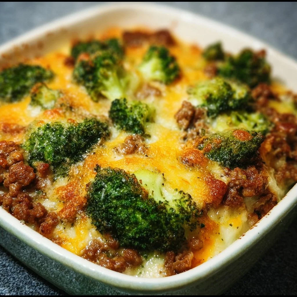 Fitness Auflauf mit Brokkoli und Hackfleisch - gesundes Rezept