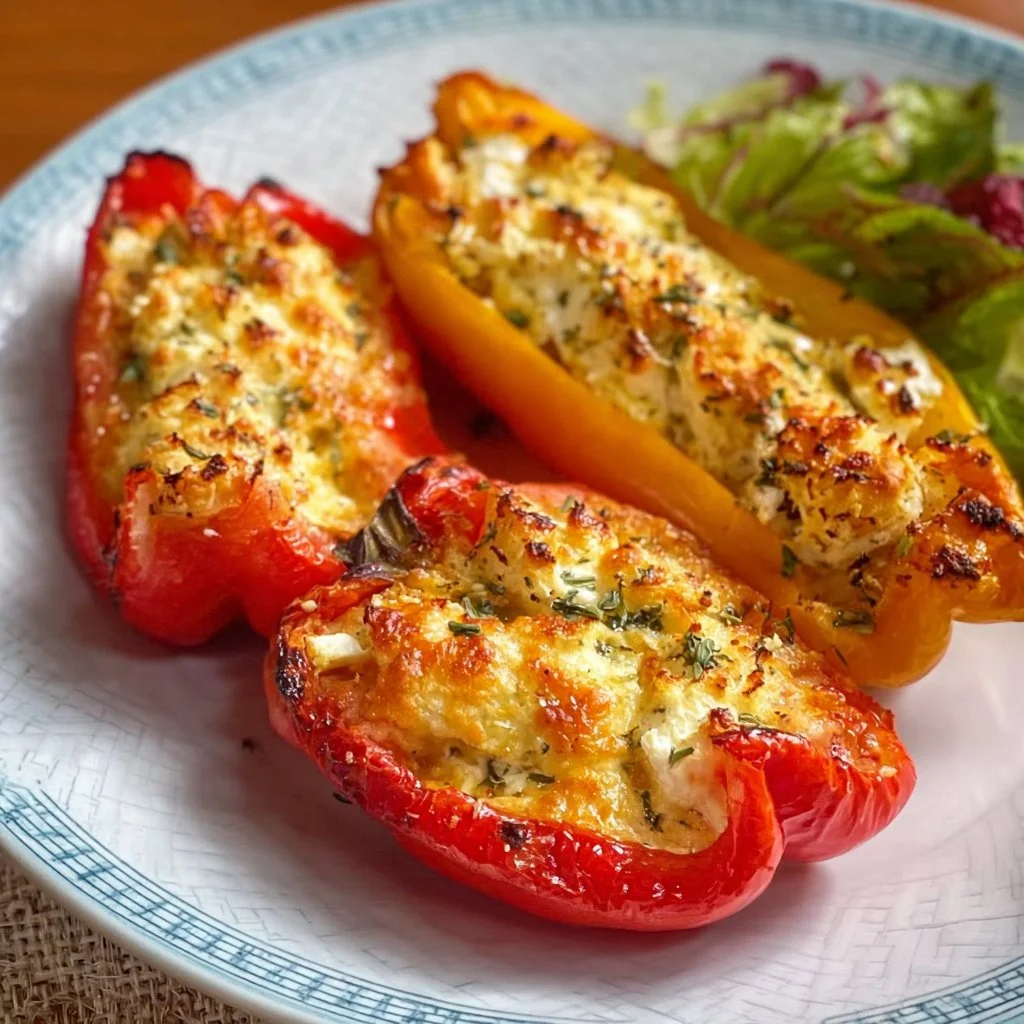Gefüllte Paprika mit Feta Käse