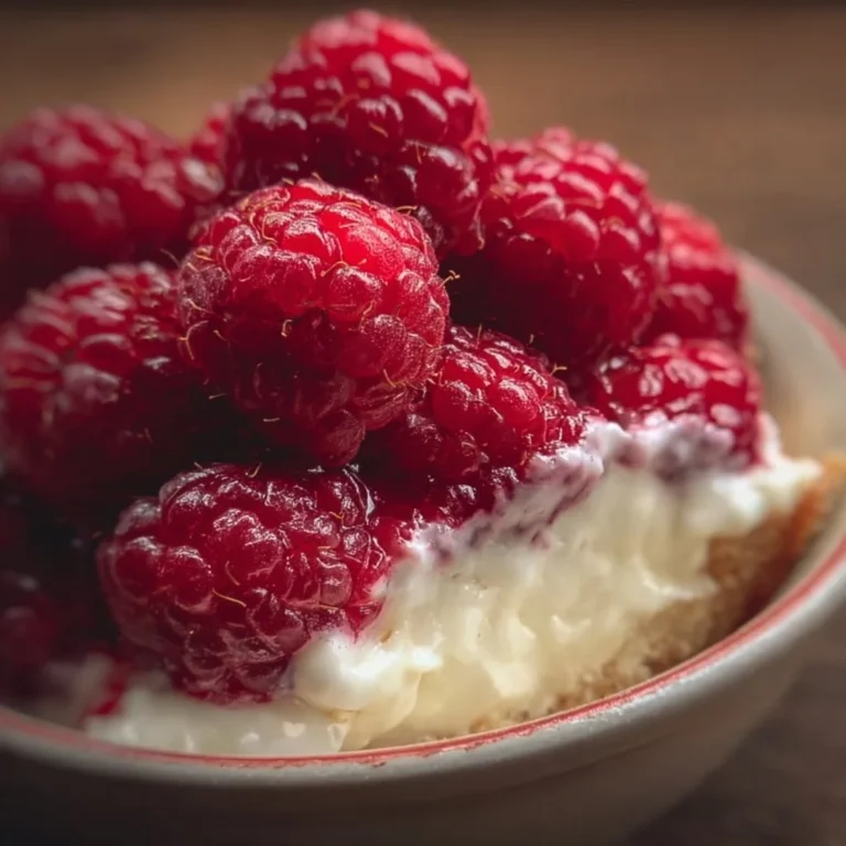 Schüssel mit Himbeer Schmandcreme, frisches Obst und Sahne