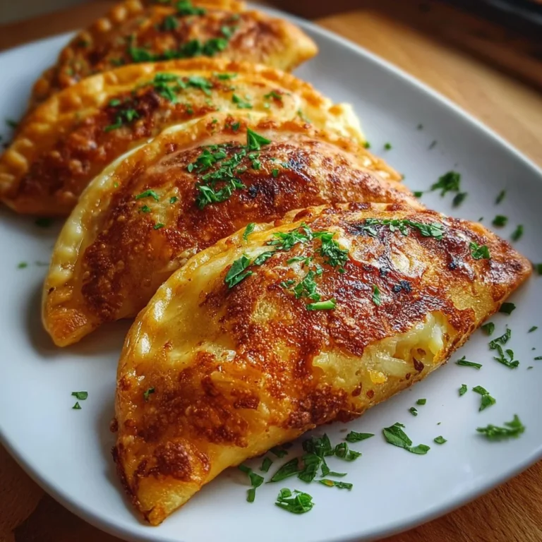 Knusprige Kartoffeltaschen mit goldbrauner Kruste und köstlicher Füllung