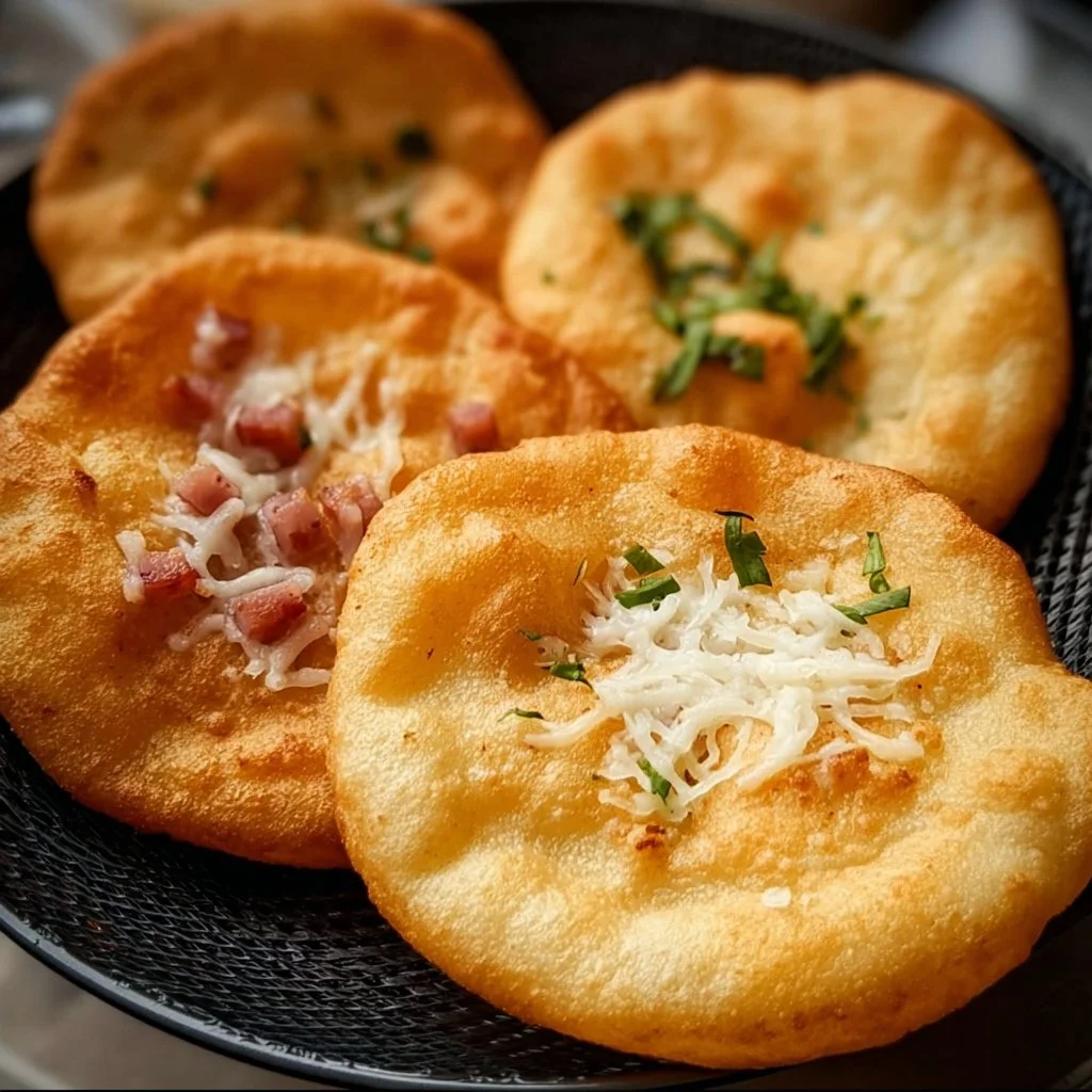 Knusprige Langos aus der Heißluftfritteuse