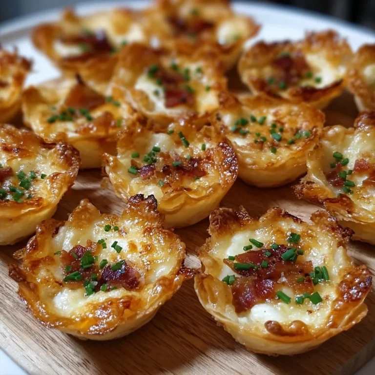 Knusprige Mini Tarte Flambée Häppchen auf einem Teller serviert
