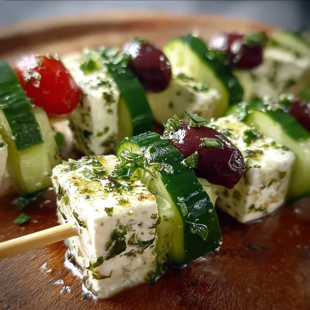 Leckere Feta Spieße mit Gurke – Einfaches Rezept für dich!