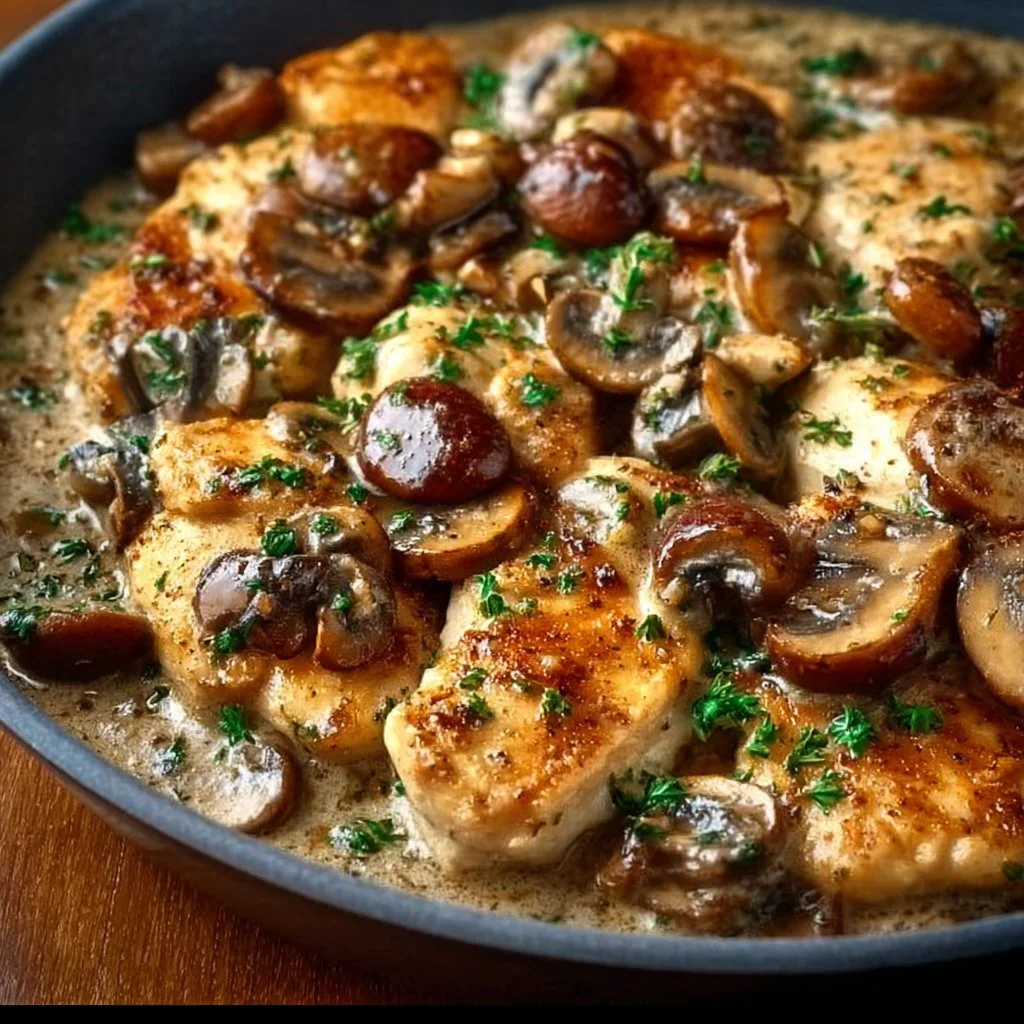 Low Carb Chicken Mushroom Pan