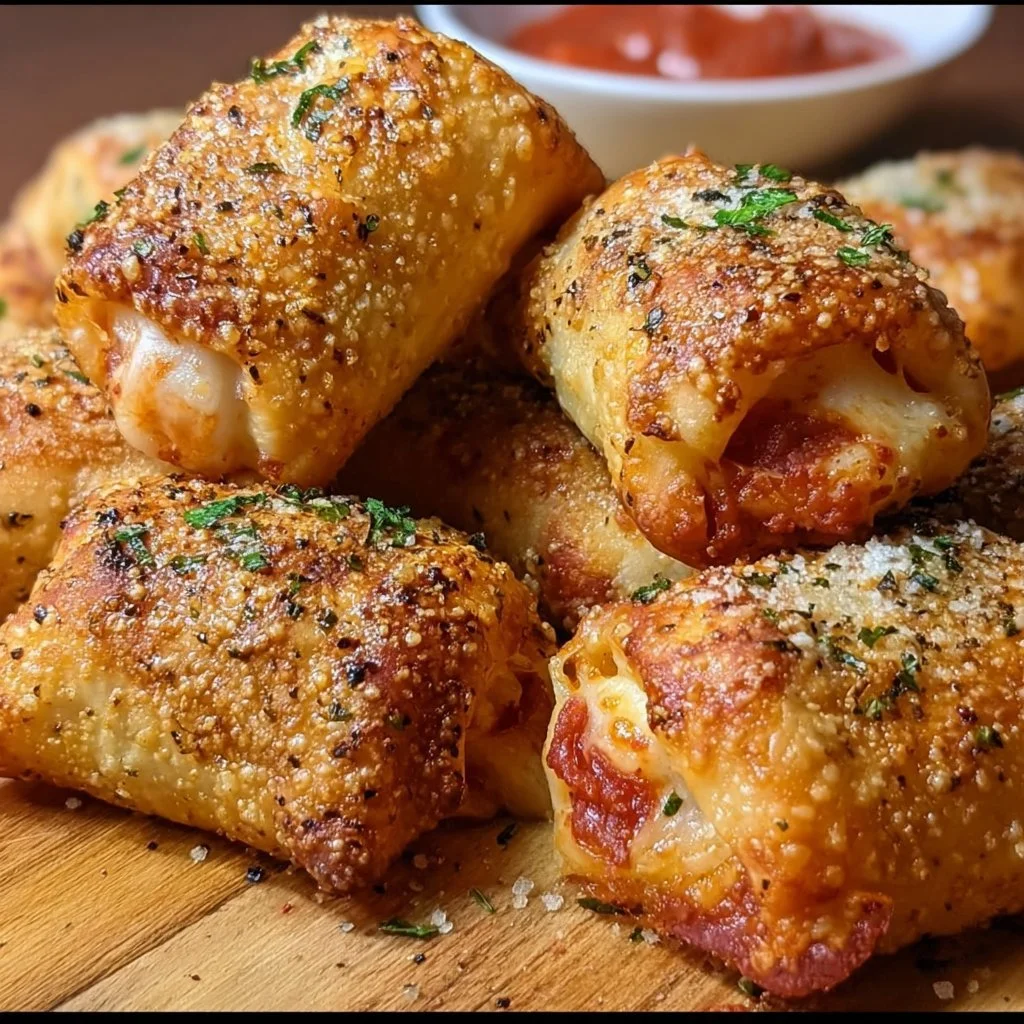 Leckere Luftfritteuse Pizzarollen frisch zubereitet
