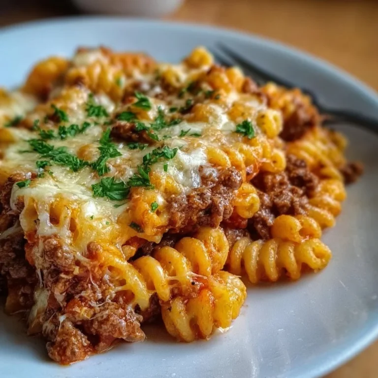 Nudelauflauf mit Hackfleisch, ein köstliches Rezept für 4 Personen.