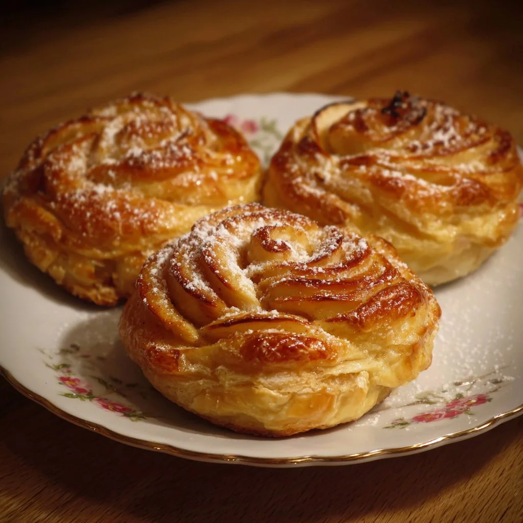 Ein köstliches Blätterteig Dessert mit Äpfeln, schnell und einfach zubereitet.