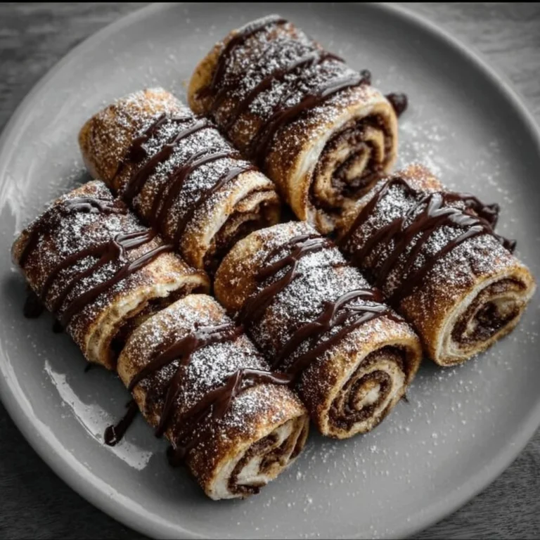 Leckere Nutella Zimt Toast Rollen, frisch zubereitet und appetitlich angerichtet.