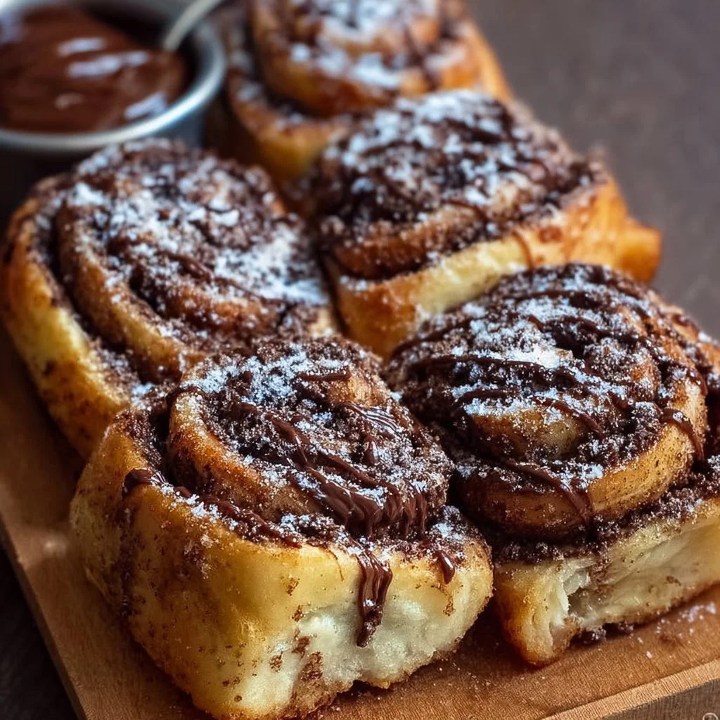Nutella-Zimt-Toast-Rollen