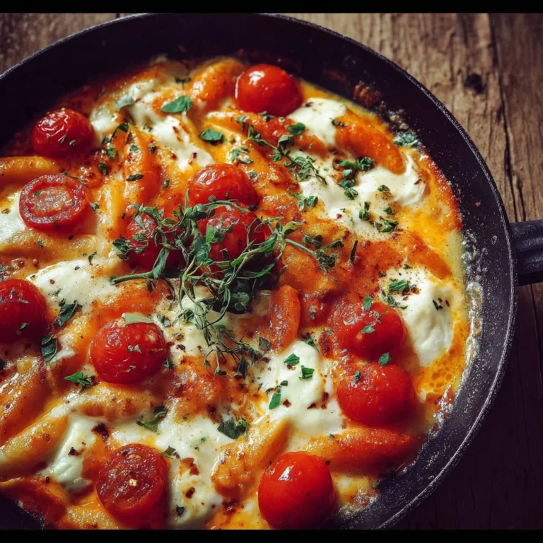 Schnelle Kartoffelnudeln-Pfanne mit Tomaten und Mozzarella zubereitet.