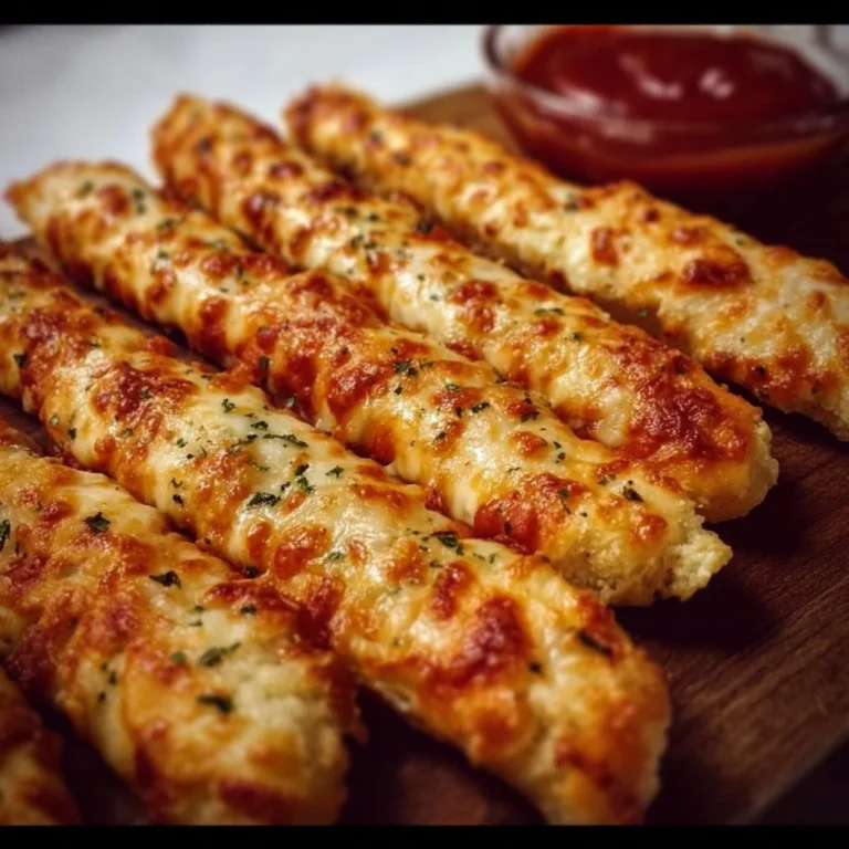 Schnelle und leckere Pizzastangen, ideal für Snacks oder Partys.