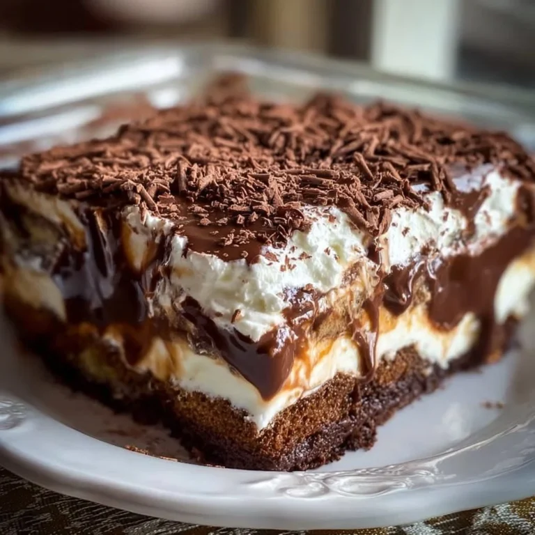 Delicious Schokoladenlasagne with layers of chocolate and creamy filling
