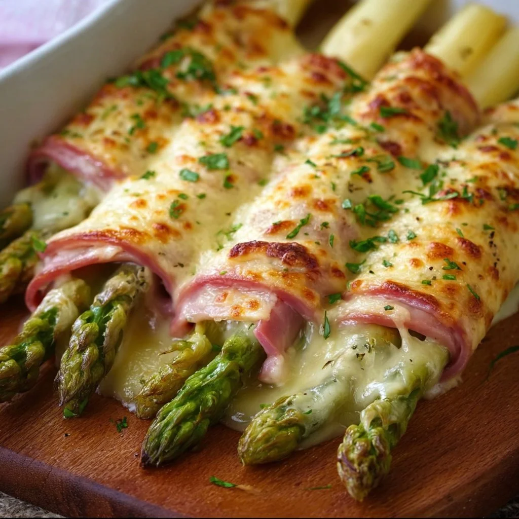 Spargel-Schinken-Röllchen