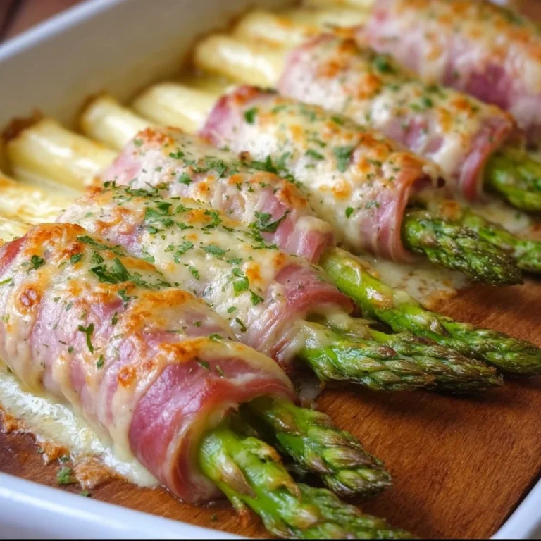 Überbackene Spargel-Schinken-Röllchen nach Omas Rezept