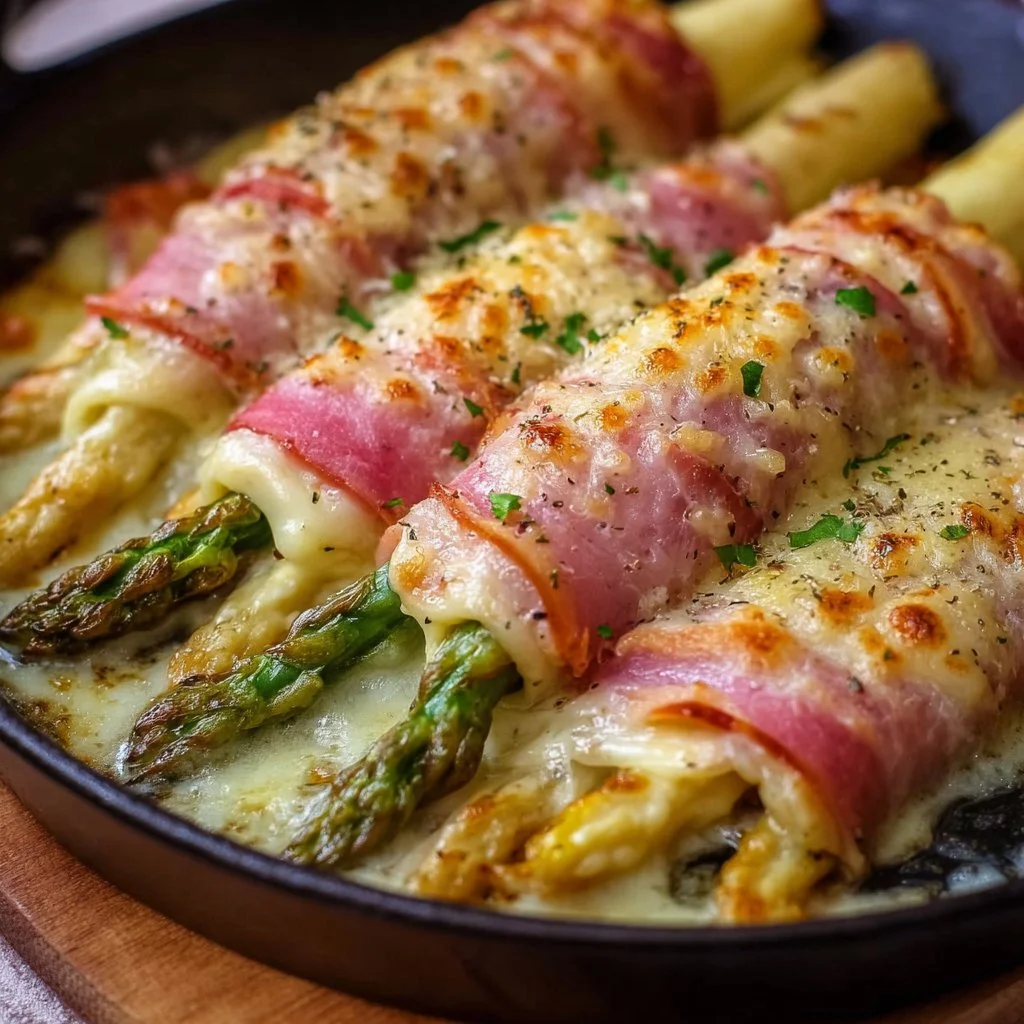 Spargel-Schinken-Röllchen überbacken – einfach & wie bei Oma