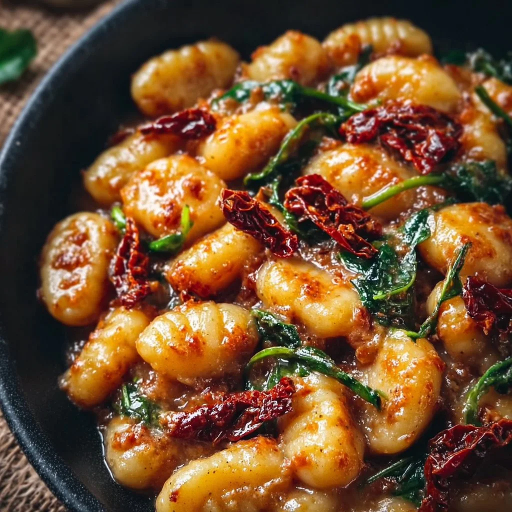 Vegane Gnocchi mit sonnengetrockneter Tomatensauce