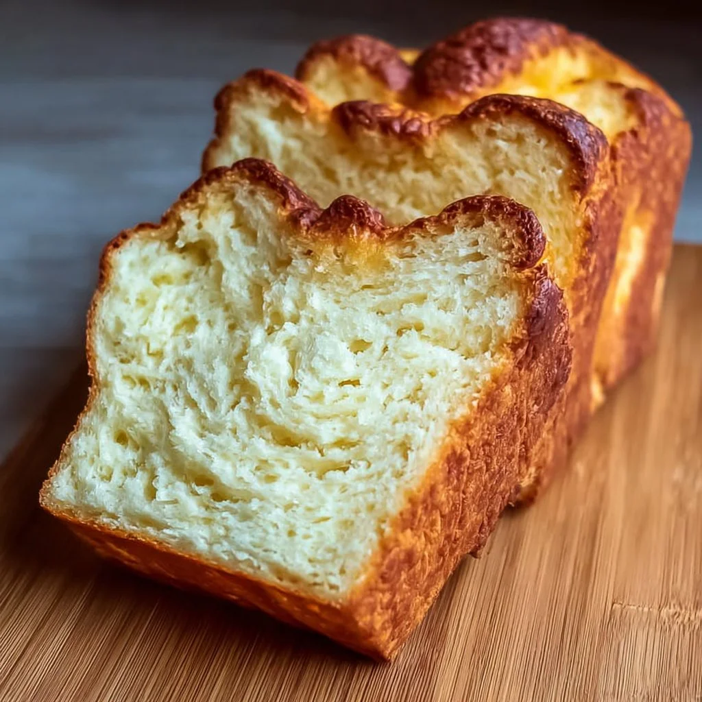 Zero Carb Joghurtbrot auf einem Holzbrett serviert