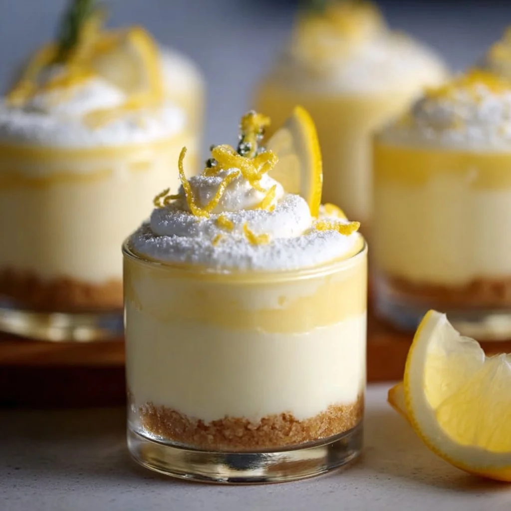 Zitronen-Mousse-Cheesecake-Becher