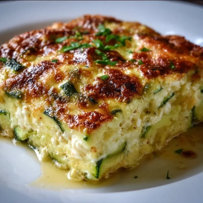 Zucchini-Cottage Cheese Casserole frisch aus dem Ofen