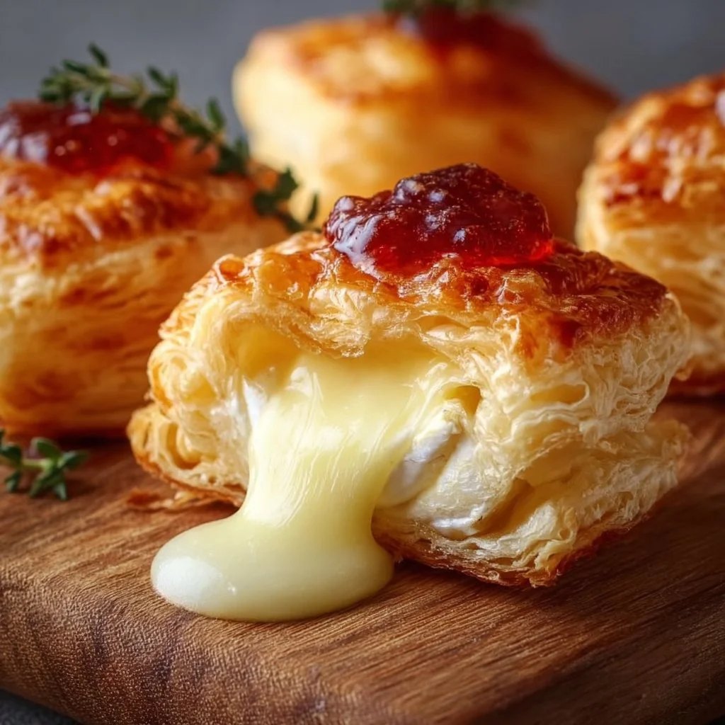Blätterteig-Häppchen mit Camembert