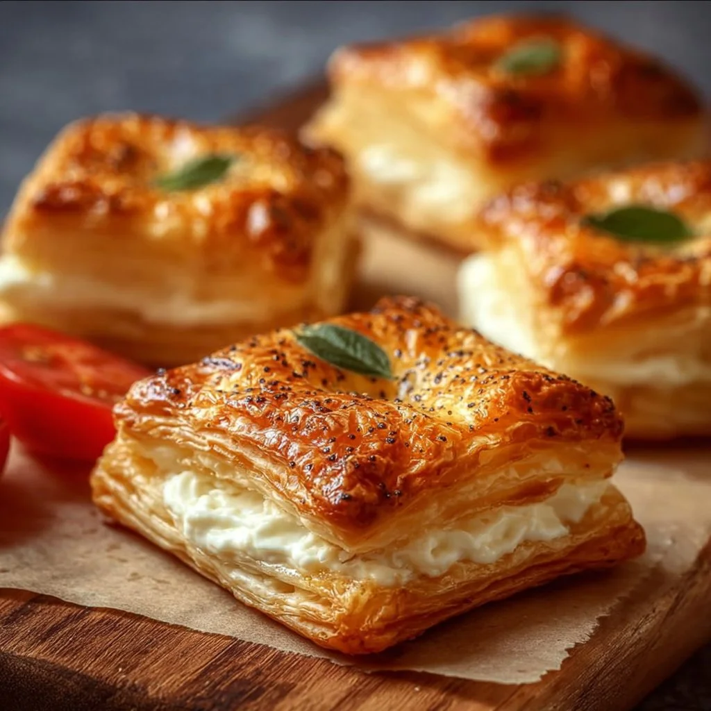 Blätterteigteilchen mit veganem Frischkäse