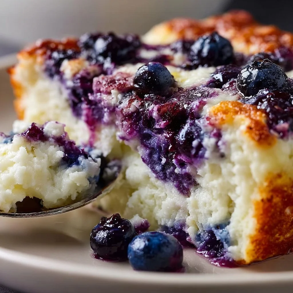Blaubeer-Hüttenkäse Frühstücksbake