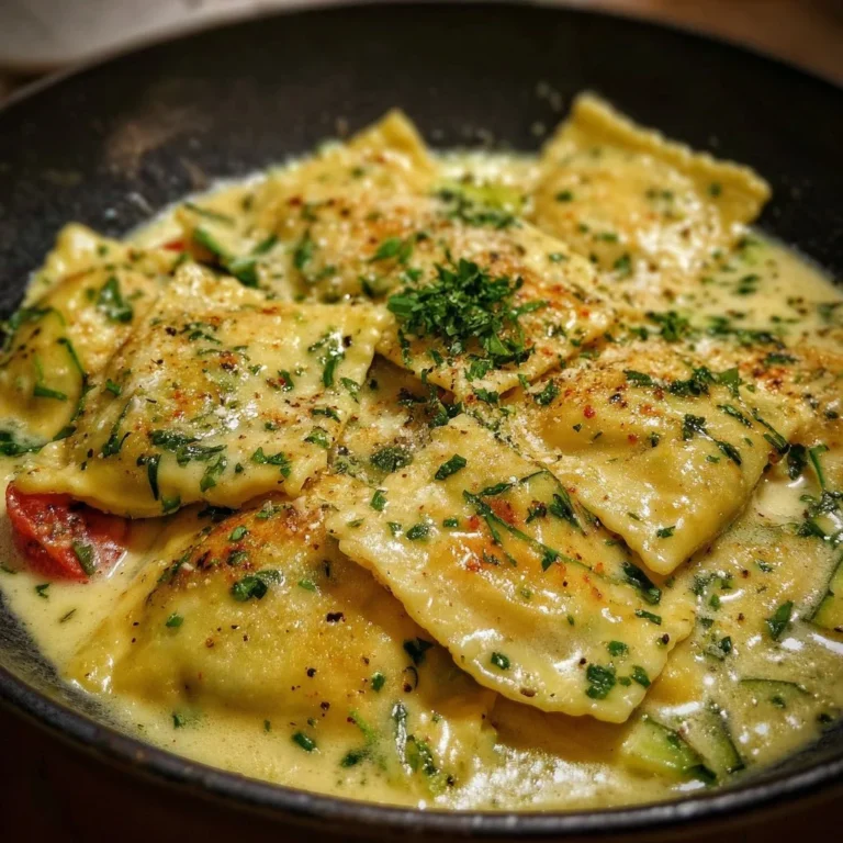 Cremige Maultaschenpfanne mit frischen Zutaten und einer köstlichen Soße