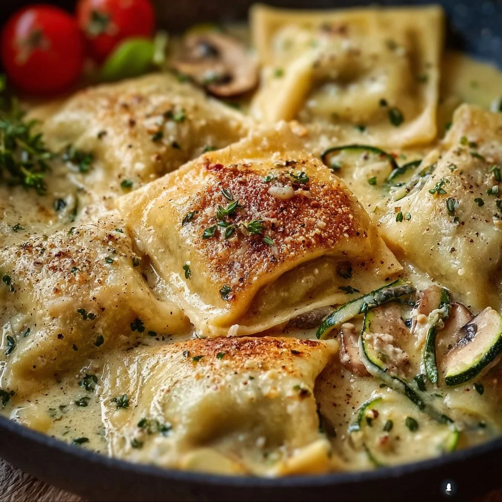 Cremige Maultaschenpfanne