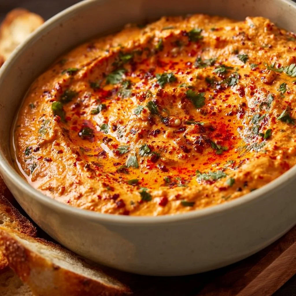 Cremiger Rote Paprika Walnuss Dip