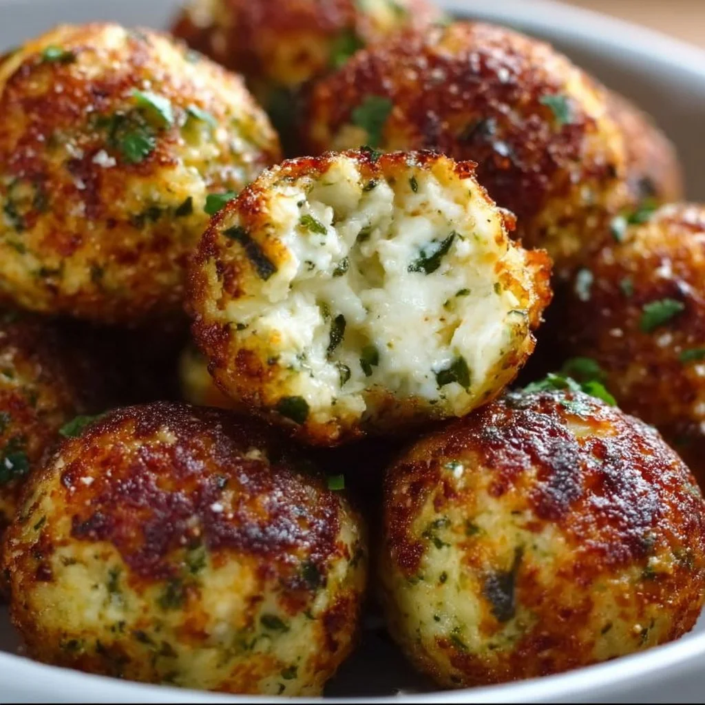 Crispy Zucchini-Feta Balls from the Oven