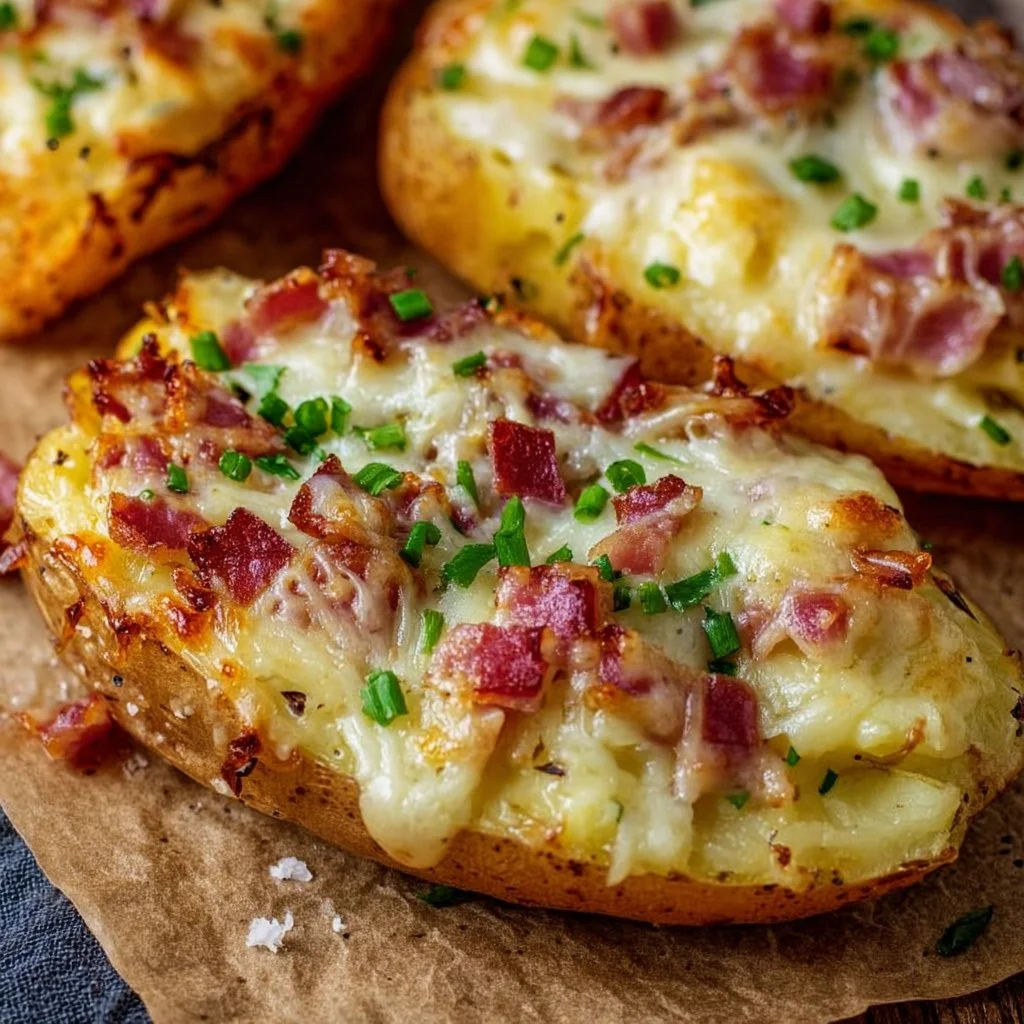 Gefüllte Kartoffeln nach Flammkuchen-Art