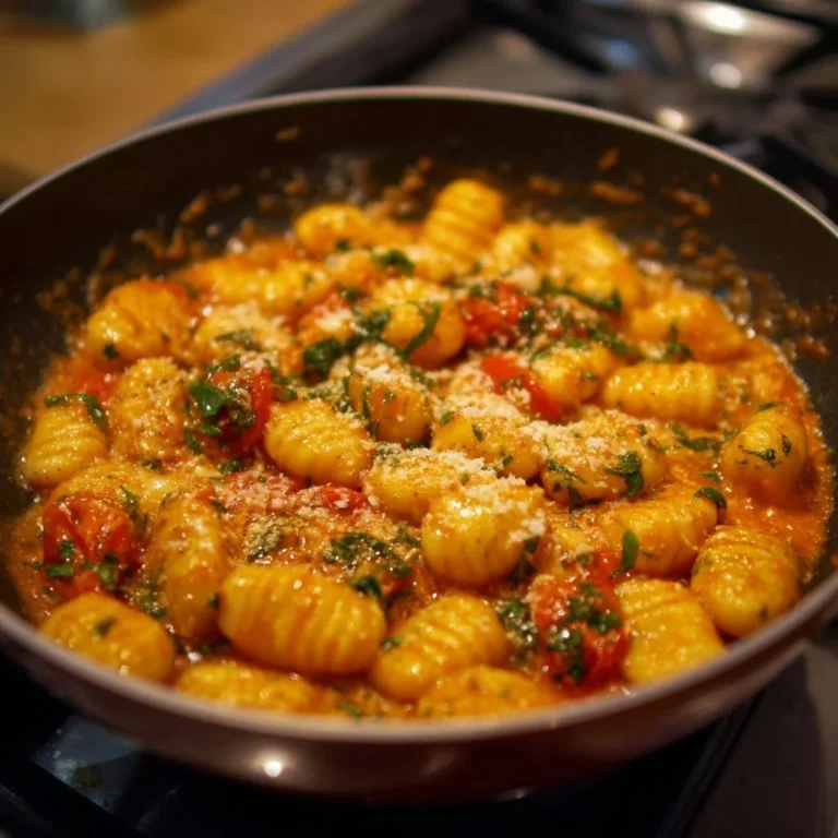 Köstliche Gnocchi Pfanne mit frischem Gemüse und Gewürzen