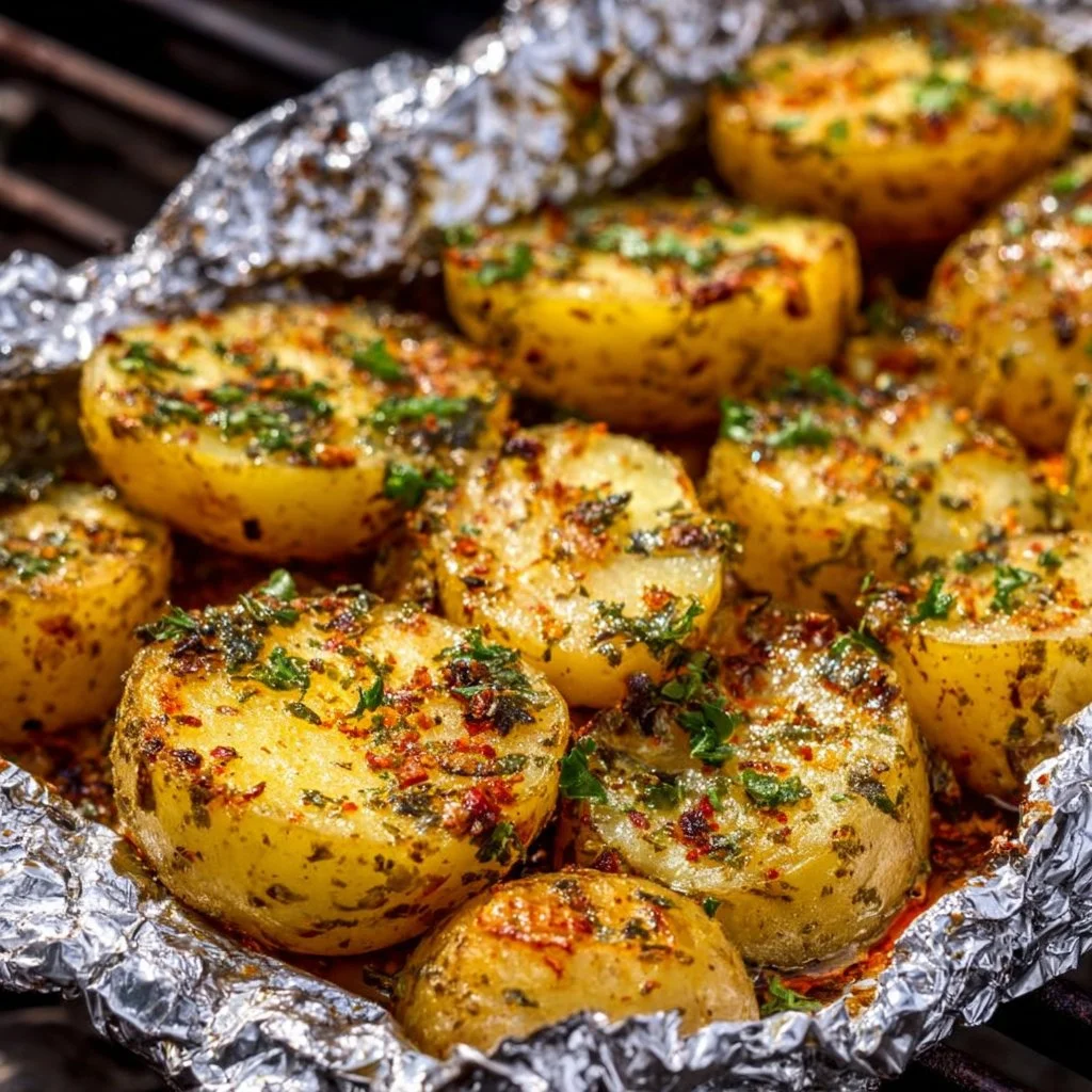 Grillkartoffeln in Alufolie