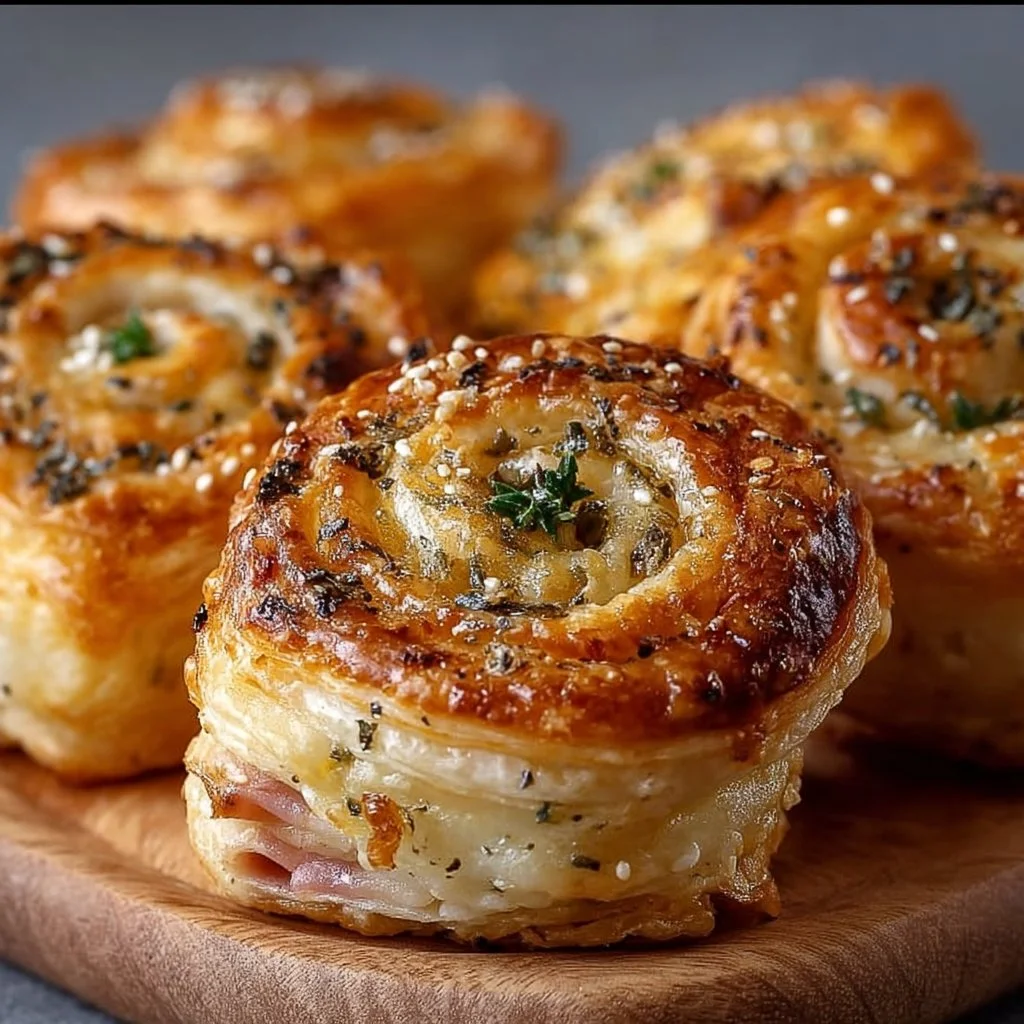Herzhafte Blätterteigschnecken