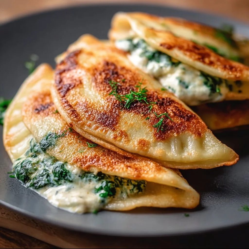 Kartoffeltaschen mit Spinat-Frischkäse