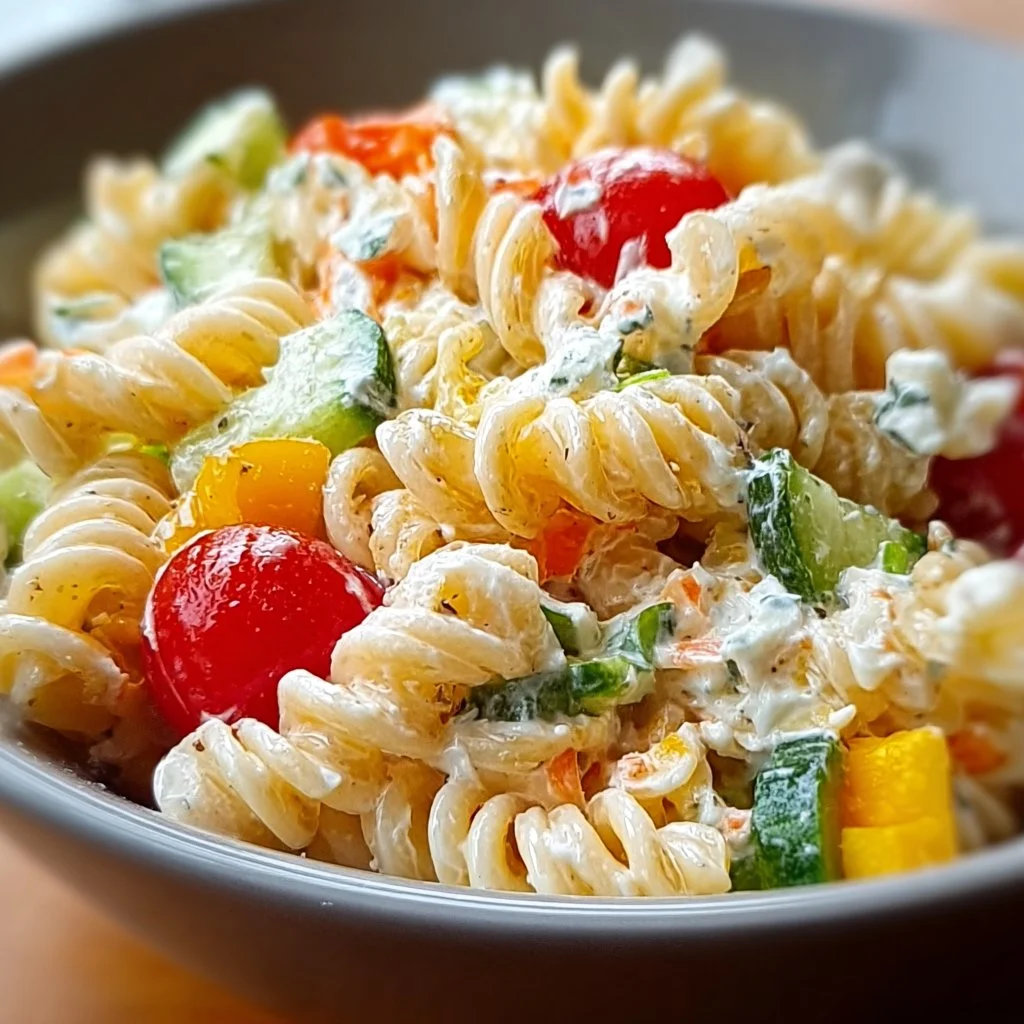Kinder Nudelsalat mit Frischkäse
