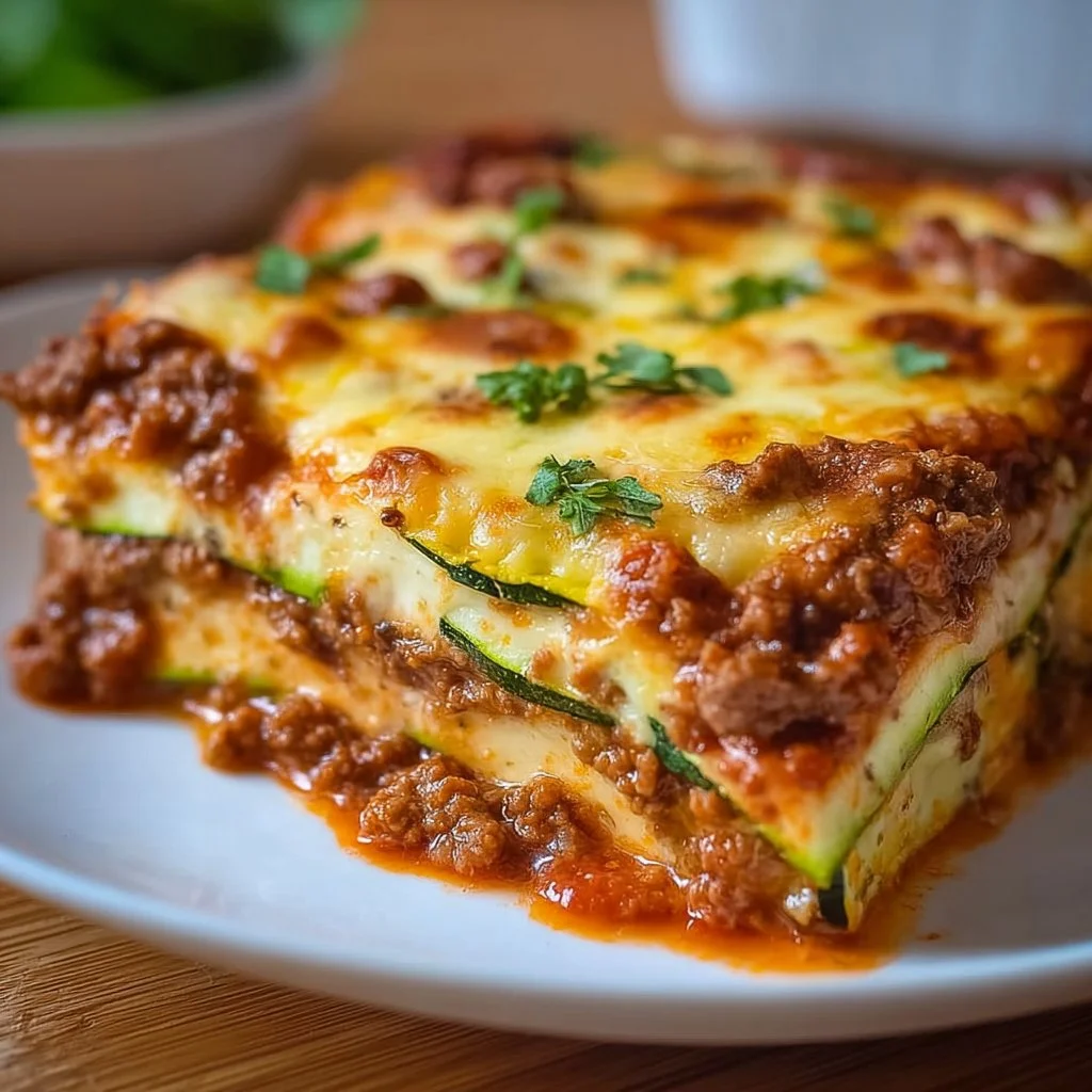 Köstliche Low Carb Zucchini Lasagne
